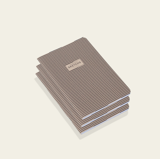 sketchs notes (set of 3). 60-page notebook.